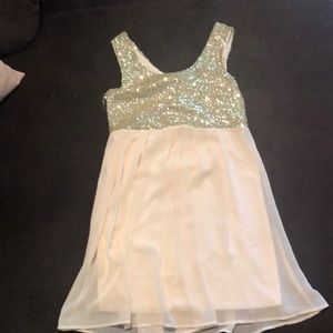 Rue 21 short gold glitter dress size small